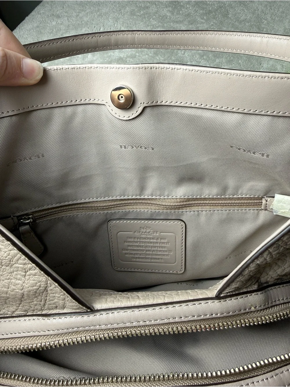 Coach sleek leather